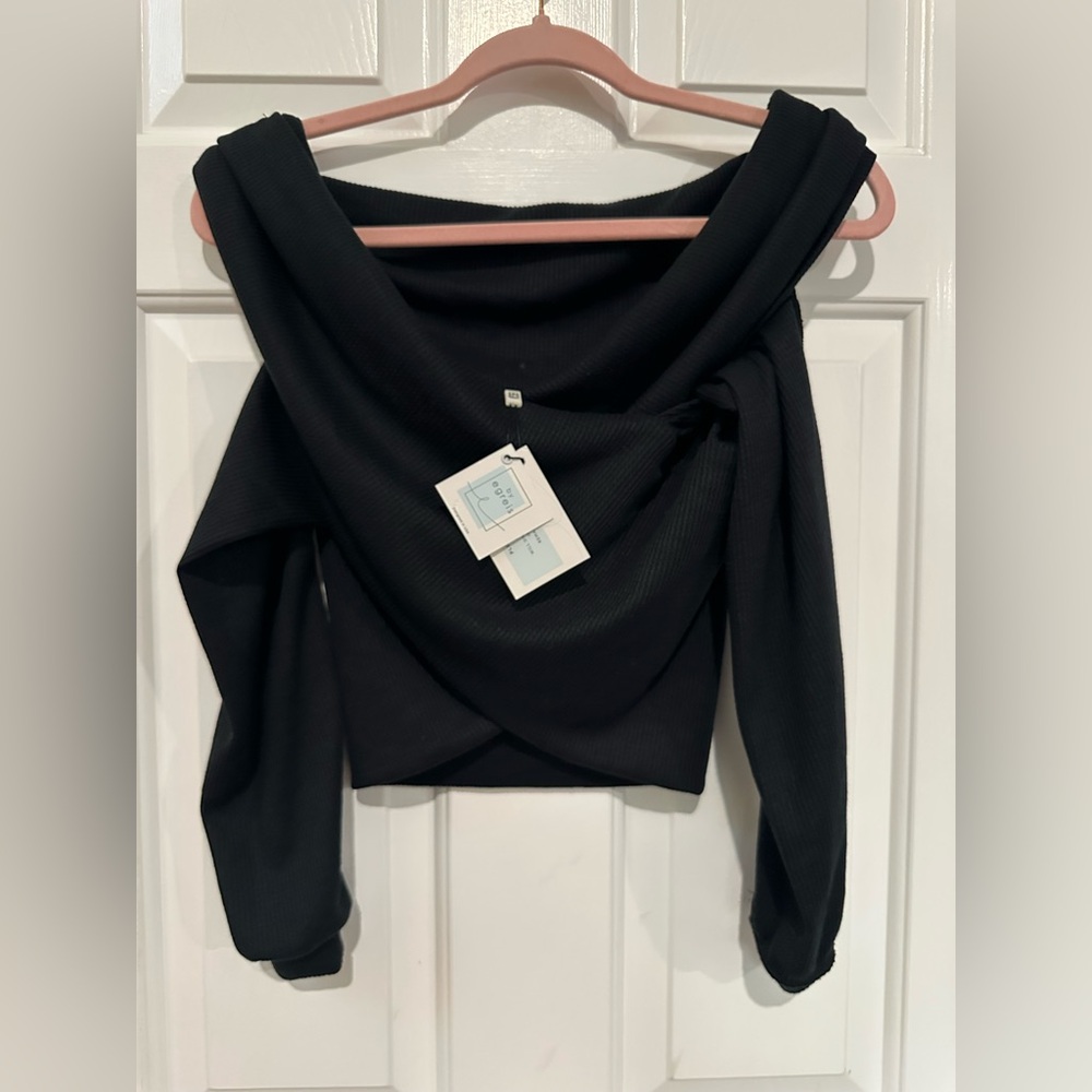 Elegant Black Off-Shoulder Top